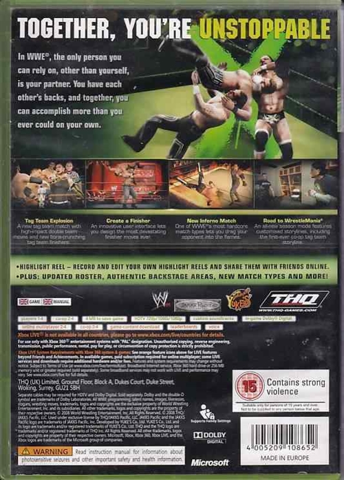 Smackdown vs Raw 2009 - XBOX Live - XBOX 360 (B Grade) (Genbrug)